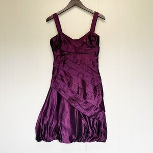 MAXMARA Taffeta Silk Purple Bubble Dress 4